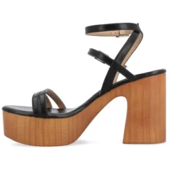 Journee Collection Womens Emerynn Tru Comfort Foam Platform Clog Multi Strap Sandals