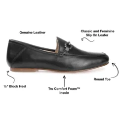 Journee Signature Womens Genuine Leather Giia Loafer Round Toe Slip On Flats -Bearpaw Shoes Shop GUEST e396f2f4 d41f 4dd9 84da f3bd212d437b