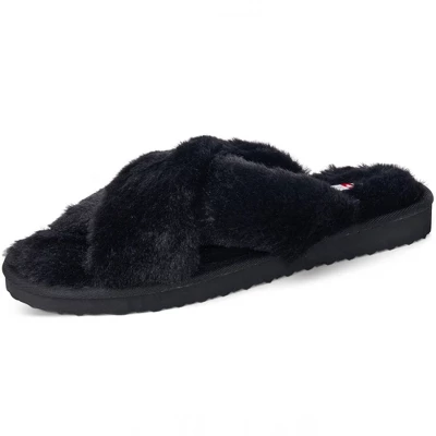 Alpine Swiss Fiona Womens Fuzzy Fluffy Faux Fur Slippers Memory Foam Indoor House Shoes 9 Alpine Swiss Fiona Womens Fuzzy Fluffy Faux Fur Slippers Memory Foam Indoor House Shoes - Image 7