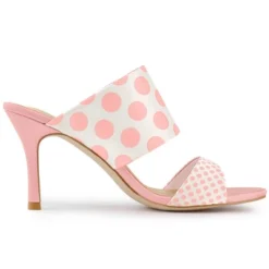 Allegra K Women's Polka Dots Stiletto Heel Slides Sandals -Bearpaw Shoes Shop GUEST e4bf1cd3 367b 494a 9d94 25907abdedeb