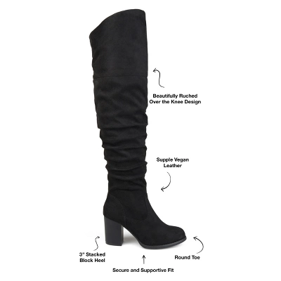 Journee Collection Womens Kaison Stacked Heel Over The Knee Boots 9 Journee Collection Womens Kaison Stacked Heel Over The Knee Boots - Image 7