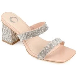Journee Collection Womens Shandee Tru Comfort Foam Rhinestone Detail Block Heel Sandals -Bearpaw Shoes Shop GUEST e59ac6da e106 4290 85be 352421639dfd