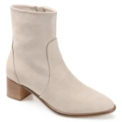 Journee Signature Womens Genuine Leather Airly Almond Toe Stacked Ankle Booties -Bearpaw Shoes Shop GUEST e7bdf6d6 adf9 481b 844b 3586dc3f5658