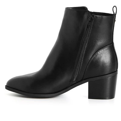 Women's WIDE FIT Brinley Ankle Boot - Black | EVANS 4 Women's WIDE FIT Brinley Ankle Boot - Black | EVANS - Image 2