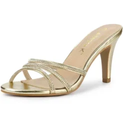 Allegra K Women's Rhinestone Strappy Heel Mules -Bearpaw Shoes Shop GUEST e831ff8e 65e0 4fd2 91ac 6a353ae09814