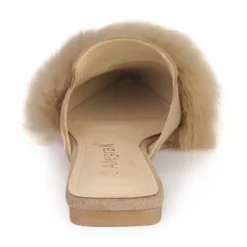 Allegra K Women's Pointed Toe Faux Fur Slip On Flat Slide Mules -Bearpaw Shoes Shop GUEST e87cd1a7 1180 4ff8 861e 0a738c7827cb