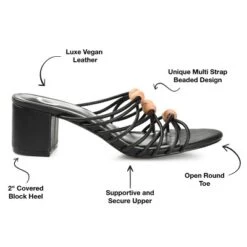 Journee Collection Womens Kennadi Multi Strap Block Heel Sandals -Bearpaw Shoes Shop GUEST e95aa25a 687f 4144 8e68 6850669f7a86