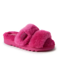 Dearfoams Women's Benalla Genuine Shearling Double Band Slide Slippers -Bearpaw Shoes Shop GUEST ea2ddd93 9288 4554 9890 925df344d3a2