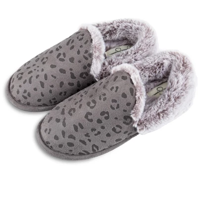 Jessica Simpson Women's Leopard Embossed Slip-On Plush Slipper 4 Jessica Simpson Women's Leopard Embossed Slip-On Plush Slipper - Image 2