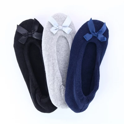 CTM Women's Terry Ballerina Slipper House Shoe 5 CTM Women's Terry Ballerina Slipper House Shoe - Image 3