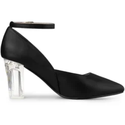 Perphy Ankle Strap Pointed Toe Clear Chunky Heel Pumps For Women 13 Perphy Ankle Strap Pointed Toe Clear Chunky Heel Pumps For Women -Bearpaw Shoes Shop GUEST ed99f6f2 87dc 4f5c b916 596a72f3046f