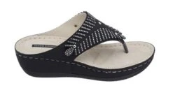 GC Shoes Virginia Embellished Comfort Slide Wedge Sandals