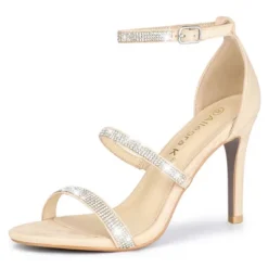 Allegra K Women's Strappy Rhinestone Heel Sandals -Bearpaw Shoes Shop GUEST ef899ce7 3d84 4f96 b9d8 4d1966c338f3