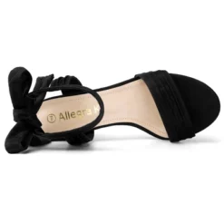 Allegra K Women's Open Toe Ankle Tie Back Block Heels Sandals -Bearpaw Shoes Shop GUEST f105db48 bb33 4d93 a9a8 8817d3c78698