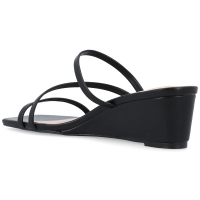 Journee Collection Womens Takarah Crossover Strap Slip On Wedge Sandals 8 Journee Collection Womens Takarah Crossover Strap Slip On Wedge Sandals - Image 6