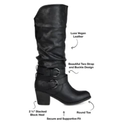 Journee Collection Womens Late Stacked Heel Mid Calf Boots -Bearpaw Shoes Shop GUEST f2210865 6253 4e16 b25d 5dc1e1f087fd