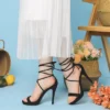 Perphy Platform Stiletto Heels Lace Up Sandals For Women