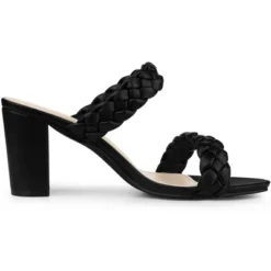 Allegra K Women's Braided Heeled Slip On Chunky Heel Slide Sandals -Bearpaw Shoes Shop GUEST f30862bc 78da 4cfc ba17 5a6e4cbb73aa