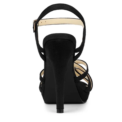 Allegra K Women's Strappy Platform Heels Stiletto Heel Sandals 5 Allegra K Women's Strappy Platform Heels Stiletto Heel Sandals - Image 3