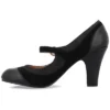 Journee Collection Womens Siri Round Toe Mid Block Heel Pumps