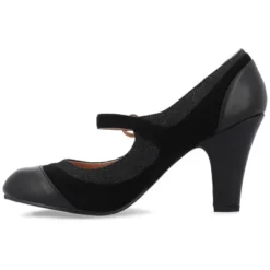 Journee Collection Womens Siri Round Toe Mid Block Heel Pumps