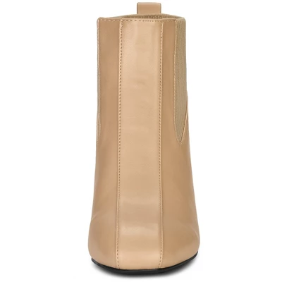 Allegra K Women's Square Toe Block Heels Chelsea Boots 4 Allegra K Women's Square Toe Block Heels Chelsea Boots - Image 2
