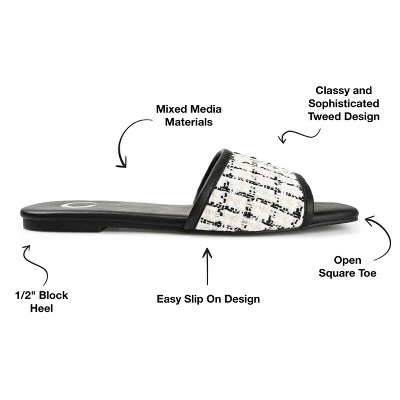 Journee Collection Womens Mikala Slide Low Block Heel Sandals 9 Journee Collection Womens Mikala Slide Low Block Heel Sandals - Image 7