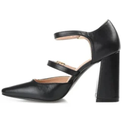 Journee Collection Womens Isadorah Mary Jane Mid Block Heel Square Toe Pumps