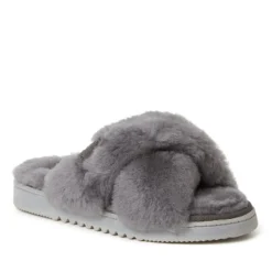 Fireside By Dearfoams Women's New Castle Genuine Shearling Cross Band Slide -Bearpaw Shoes Shop GUEST f99e0d05 4ed0 4f79 90b5 fe718c1f14e5