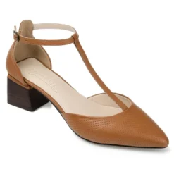Journee Signature Womens Genuine Leather Cameela Buckle Low Stacked Heel Almond Toe Pumps 20 Journee Signature Womens Genuine Leather Cameela Buckle Low Stacked Heel Almond Toe Pumps -Bearpaw Shoes Shop GUEST fb7ba166 2065 40ba ac18 4901768e3ddf