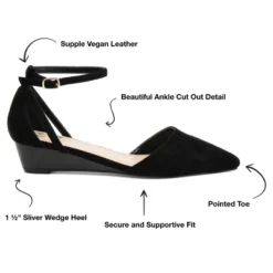 Journee Collection Womens Arkie Buckle Pointed Toe Sliver Wedge -Bearpaw Shoes Shop GUEST fb9dafa9 3182 4220 a4e5 28fc17473a0c