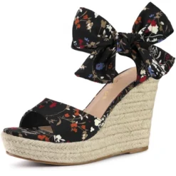 Allegra K Women's Platform Floral Printed Slingback Espadrille Wedge Sandals -Bearpaw Shoes Shop GUEST fc839cc1 8413 4d73 9c35 9dff4e25a25a