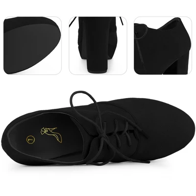 Perphy Women's Lace Up Platform Chunky Heel Ankle Boots 5 Perphy Women's Lace Up Platform Chunky Heel Ankle Boots - Image 3