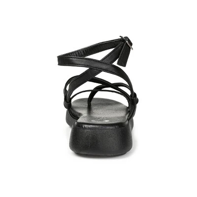 Journee Collection Womens Jeselia Tru Comfort Foam Ankle Strap Flat Sandals 4 Journee Collection Womens Jeselia Tru Comfort Foam Ankle Strap Flat Sandals - Image 2